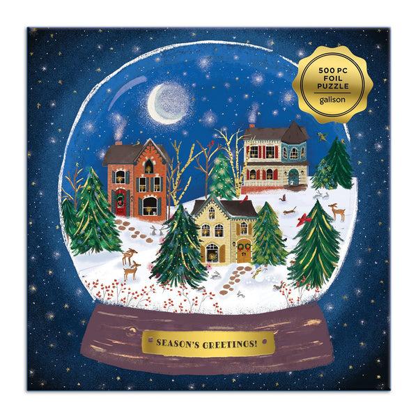 Galison Winter Snow Globe 500 Piece Foil Jigsaw Puzzle