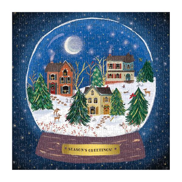 Galison Winter Snow Globe 500 Piece Foil Jigsaw Puzzle