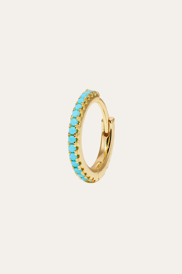 Galleria Armadoro 12 5 Mm Gold Vermeil Turquoise Huggie