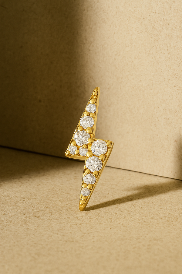 galleria armadoro Bolt gold vermeil stud (ball screw)