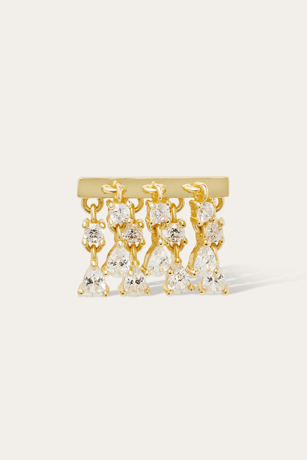 Galleria Armadoro Charlie Gold Vermeil Stud Bar Earring (ball Screw)