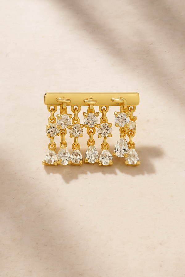galleria armadoro Charlie gold vermeil stud bar earring (ball screw)