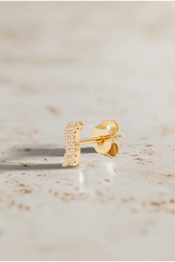 galleria armadoro Double Kyma Gold Vermeil Stud Earring