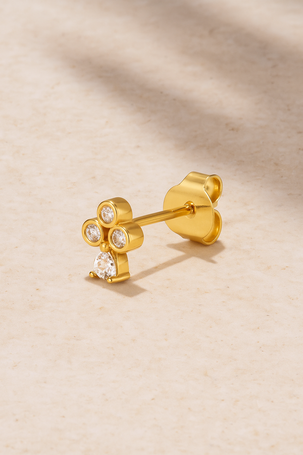 galleria armadoro Flower Lola Gold Vermeil Stud Earring