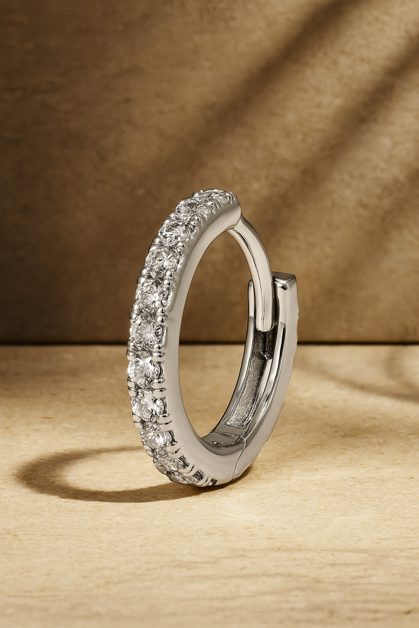 galleria armadoro 12 5 mm sterling silver huggie