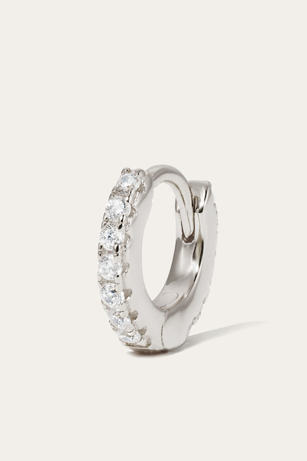 Galleria Armadoro 6 5mm Sterling Silver Huggie