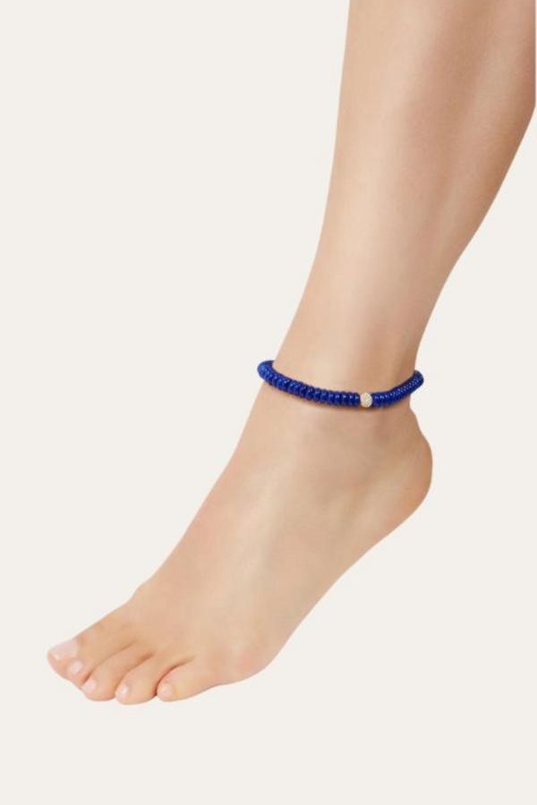 Galleria Armadoro 8 3 Mm Lapis Bead Anklet