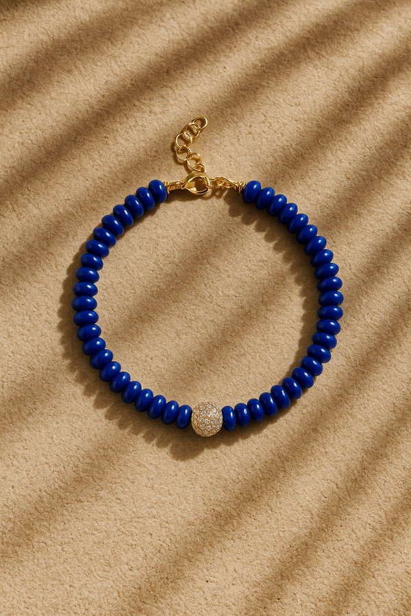 galleria armadoro 8 3 mm lapis bead anklet