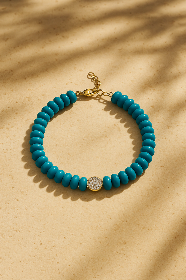 galleria armadoro 8 3 mm turquoise anklet