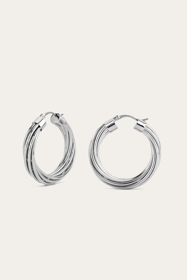 Galleria Armadoro Baby Corda Silver Hoops