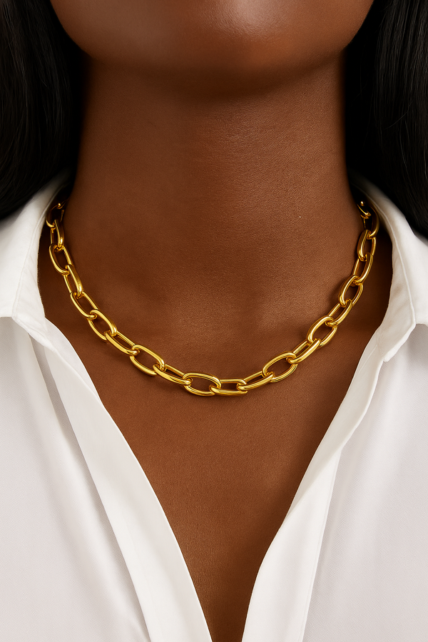Galleria Armadoro Cara Gold Plated Chain Necklace