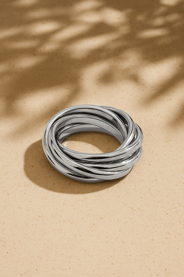 galleria armadoro Corda Doppio Silver Ring