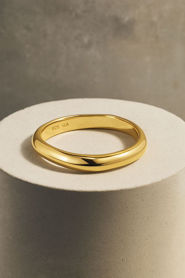 galleria armadoro Kyma band gold vermeil ring