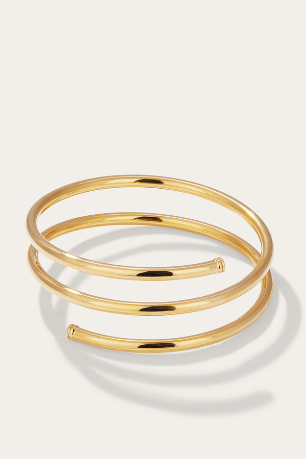Galleria Armadoro Medium Coil Gold Plated Bangle