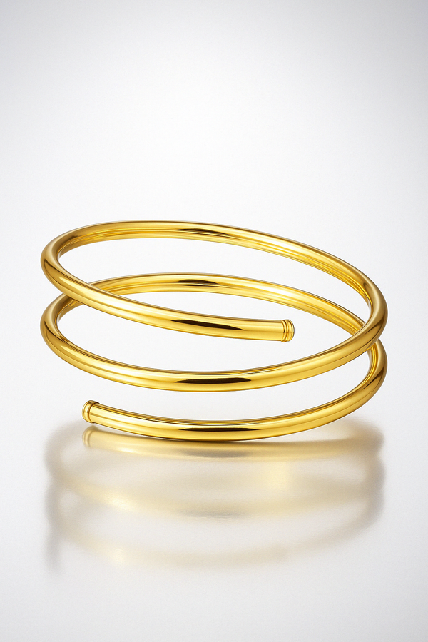 galleria armadoro Medium Coil Gold Plated Bangle