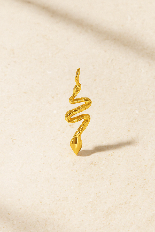 galleria armadoro Medium Snake Gold Vermeil Charm