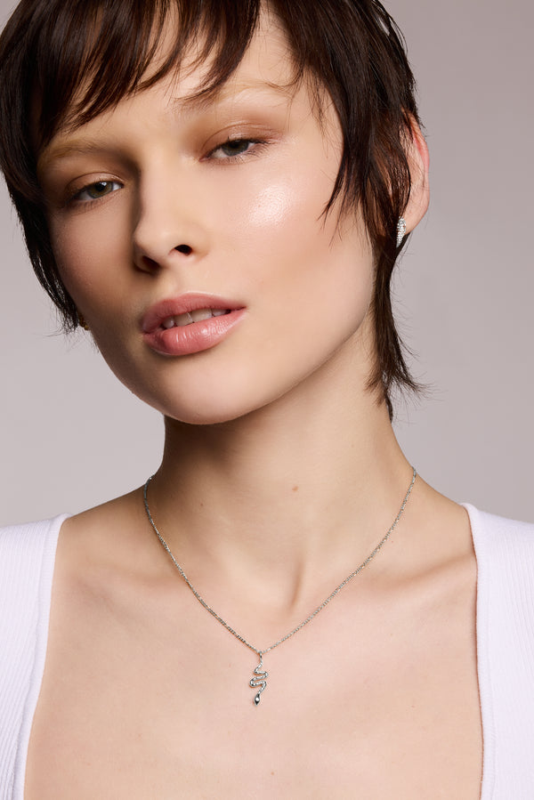 Galleria Armadoro Medium Snake Silver Necklace