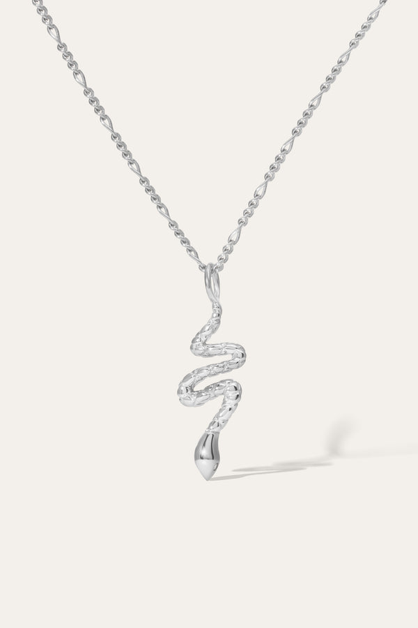 Galleria Armadoro Medium Snake Silver Necklace