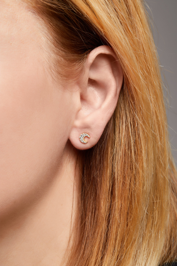 Galleria Armadoro Moon Gold Vermeil Stud