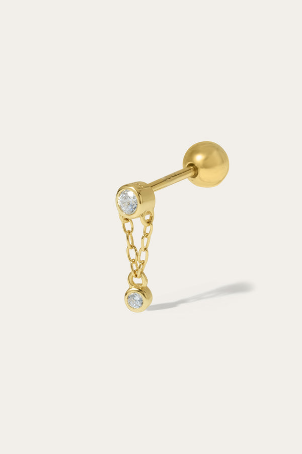 Galleria Armadoro Ora Gold Vermeil Stud (ball Screw)
