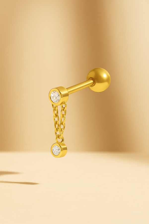galleria armadoro Ora gold vermeil stud (ball screw)
