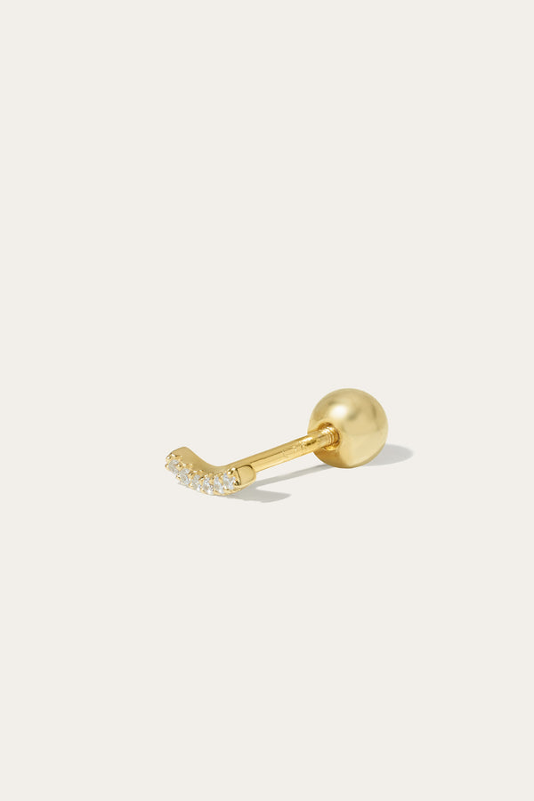 Galleria Armadoro Rio Gold Vermeil Stud (ball Screw)