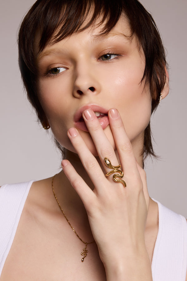 Galleria Armadoro Snake Gold Vermeil Ring