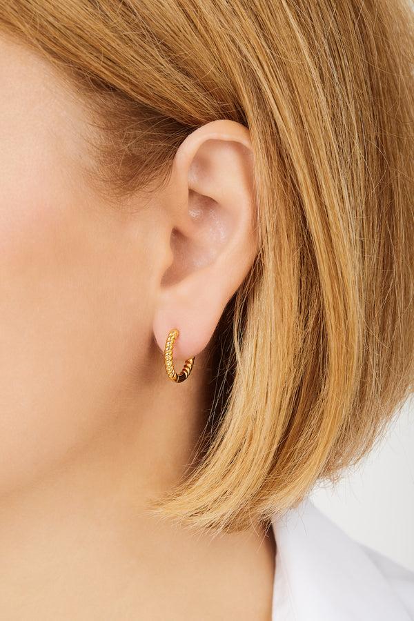 Galleria Armadoro Speira 11mm Gold Vermeil Huggie