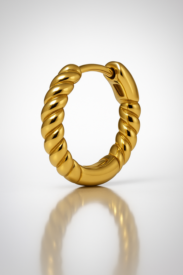 galleria armadoro Speira 11mm gold vermeil huggie