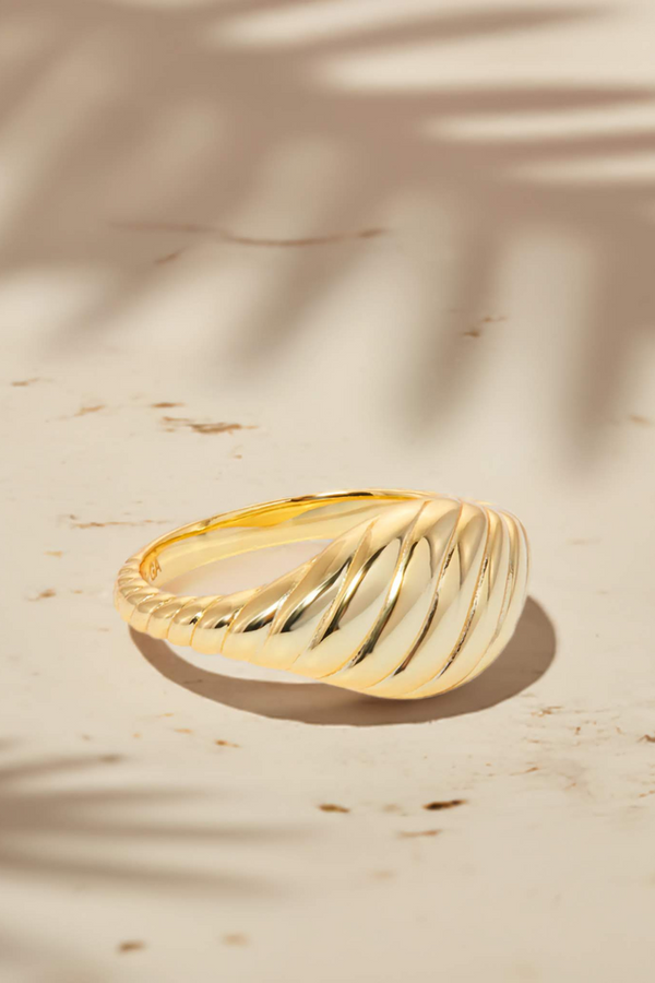 galleria armadoro Speira gold vermeil signet ring