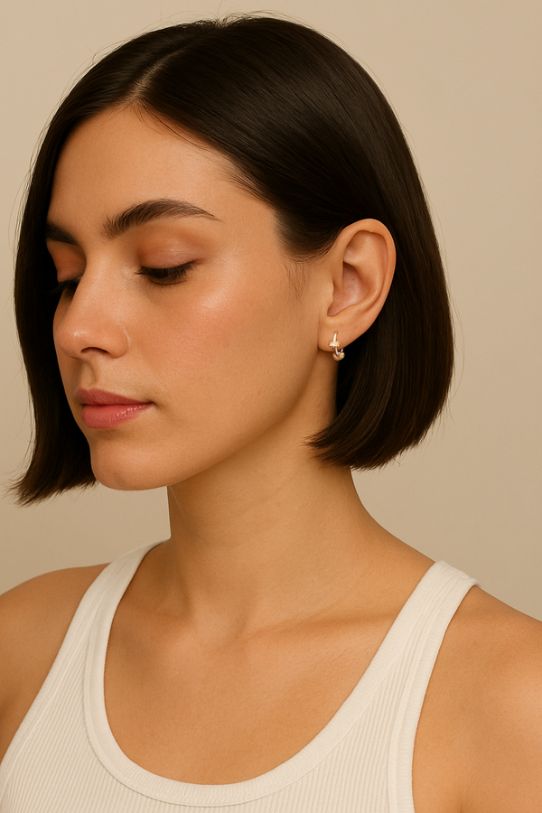 Galleria Armadoro Zeina Two-Tone Huggie Earring