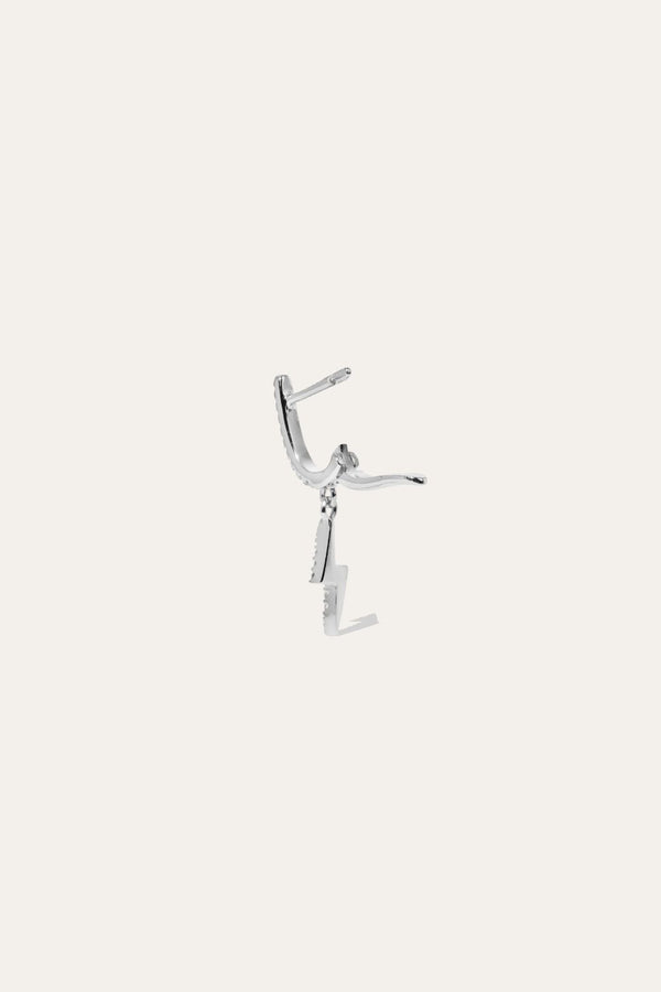 Galleria Armadoro Hanging Bolt Sterling Silver Earring