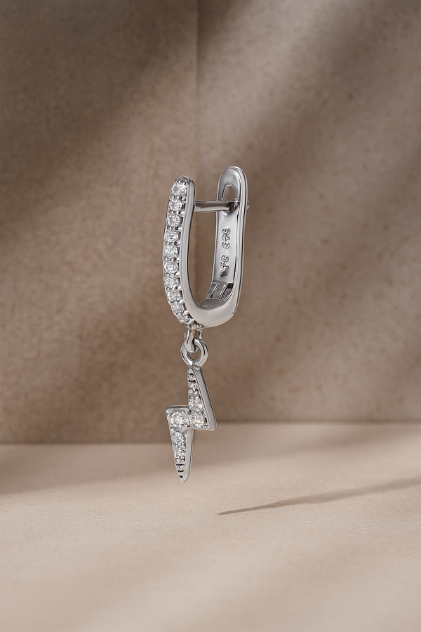 galleria armadoro Hanging bolt sterling silver earring