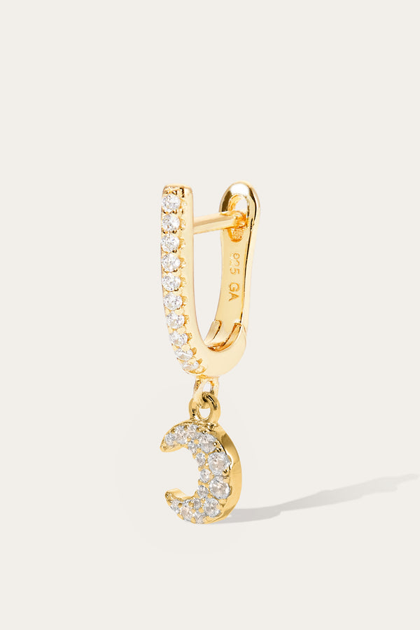 Galleria Armadoro Hanging Moon Gold Vermeil Earring