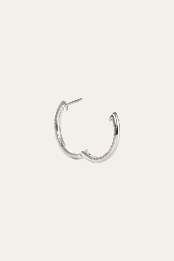 Galleria Armadoro Inside-Out 18 Mm Sterling Silver Hoop