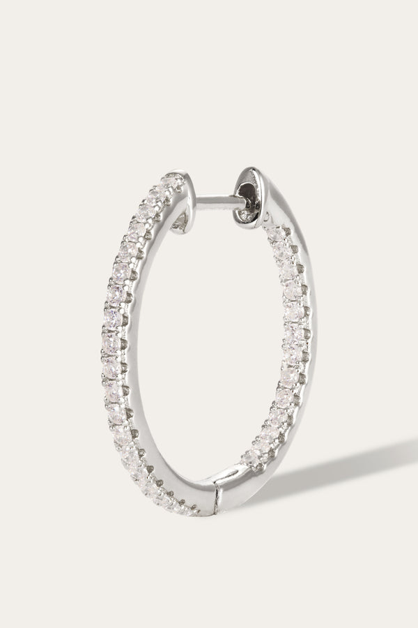 Galleria Armadoro Inside-Out 18 Mm Sterling Silver Hoop