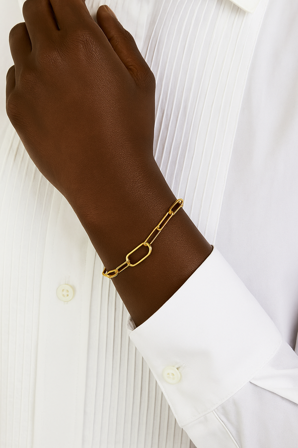 Galleria Armadoro Large Link Anklet/bracelet Gold Plated