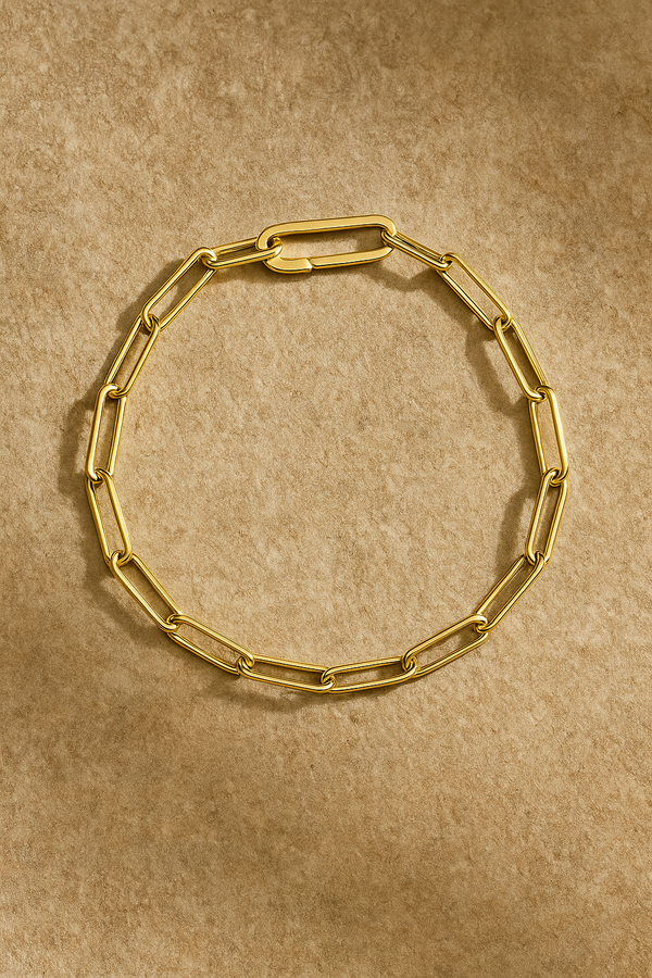 galleria armadoro Large link anklet/bracelet gold plated