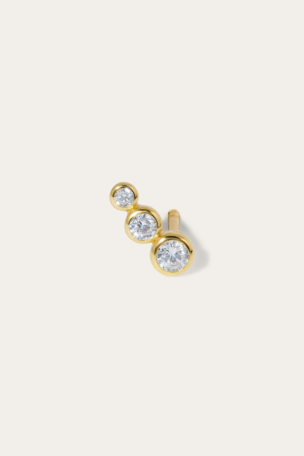 Galleria Armadoro Lola Mini Croissant Gold Vermeil Stud Earring