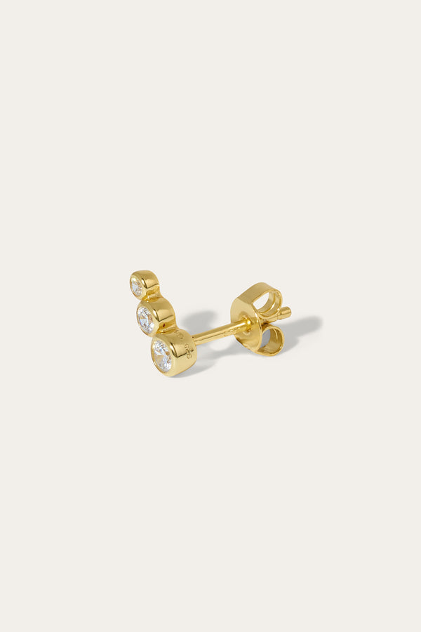 Galleria Armadoro Lola Mini Croissant Gold Vermeil Stud Earring