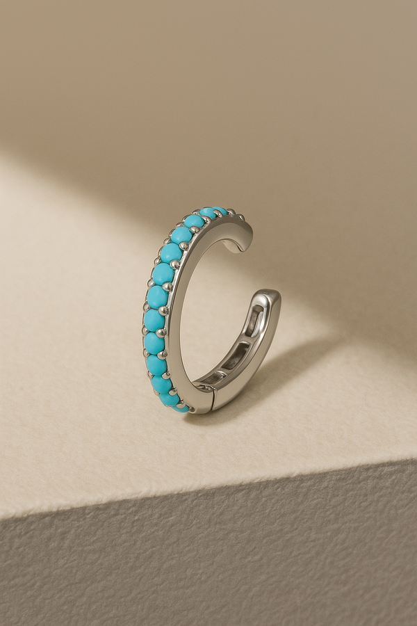 galleria armadoro Medium sterling silver turquoise earcuff