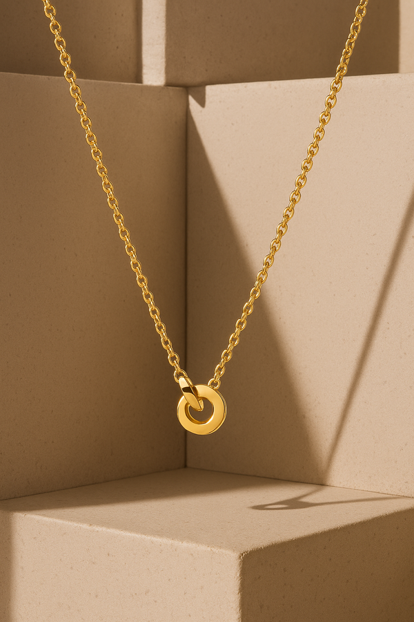 galleria armadoro Orbit gold vermeil chain necklace