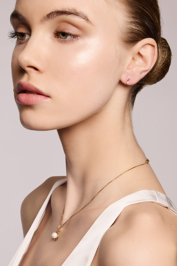 Galleria Armadoro Pearl Essence Mini Gold Vermeil Stud