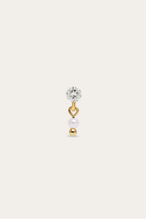 Galleria Armadoro Pearl Essence Mini Gold Vermeil Stud