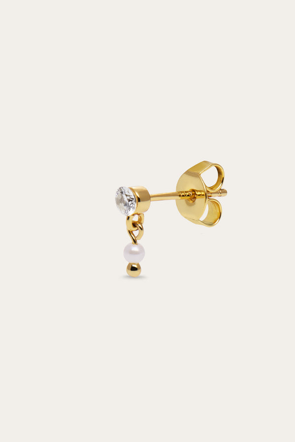 Galleria Armadoro Pearl Essence Mini Gold Vermeil Stud