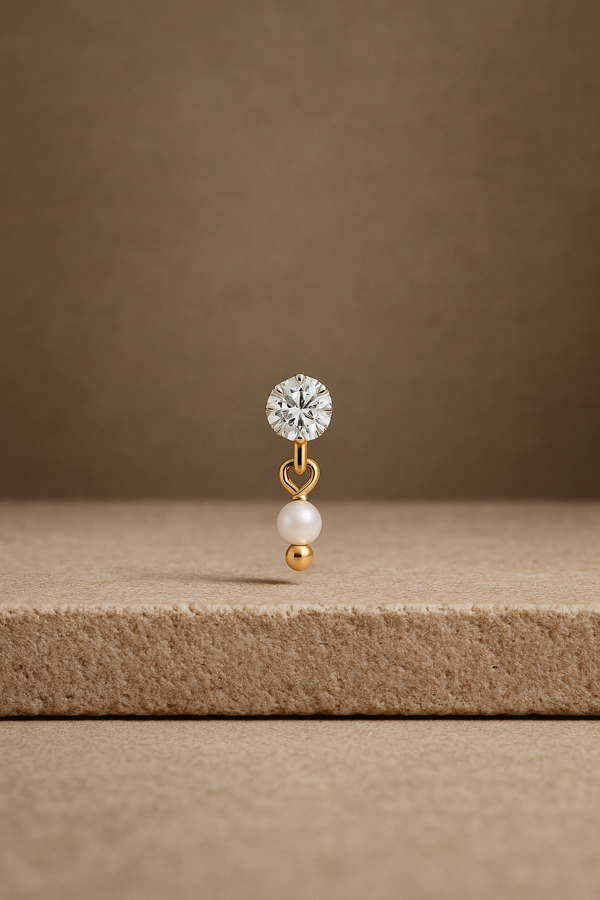 galleria armadoro Pearl Essence Mini Gold Vermeil Stud