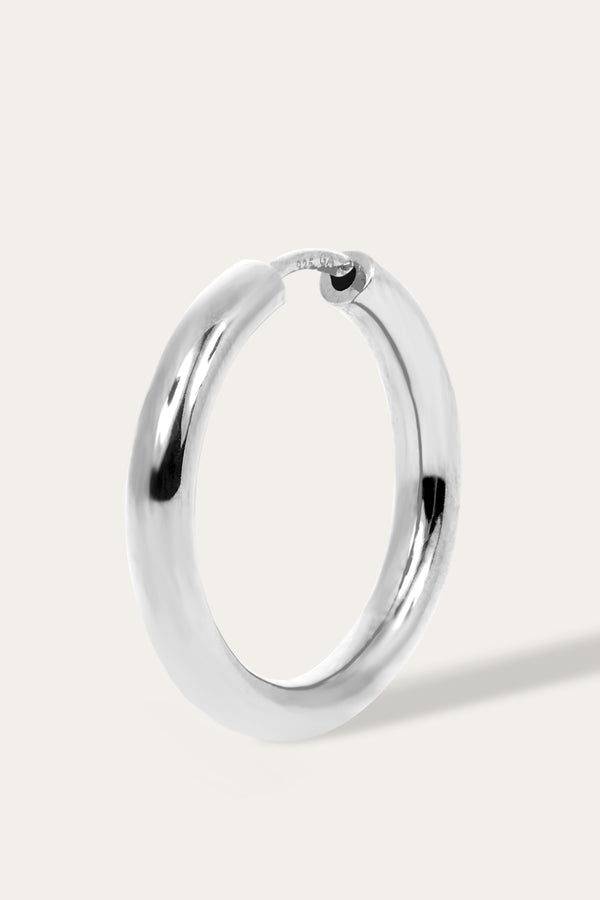 Galleria Armadoro Simple 15mm Sterling Silver Mini Hoop