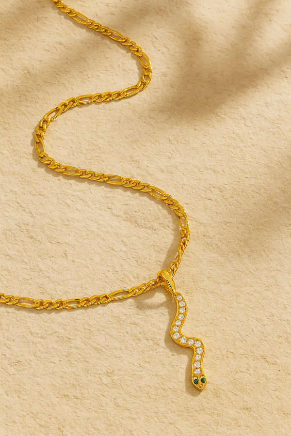 galleria armadoro Snake Seamless Gold Vermeil Necklace