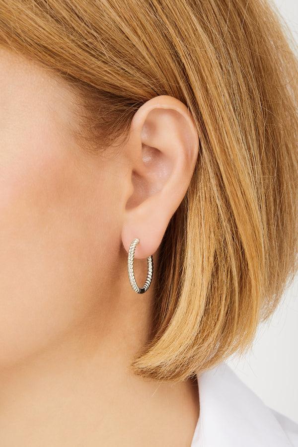 Galleria Armadoro Speira 18mm Sterling Silver Mini Hoop