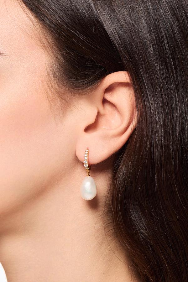 Galleria Armadoro Speira Baroque Gold Vermeil Drop Earring